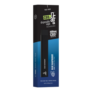CBDaF!® Disposable Pen 400mg CBD Isolate Blue Raspberry