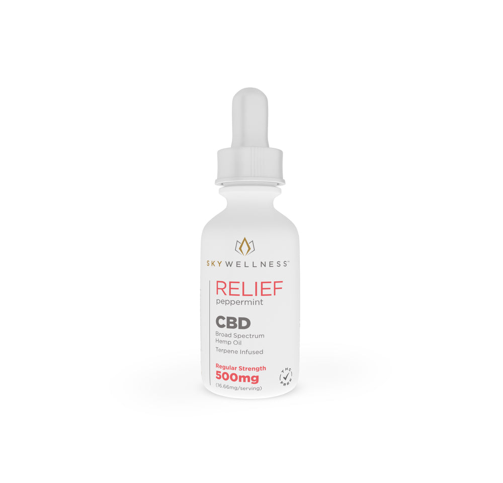 CBD Relief Oil Drops 500mg Peppermint