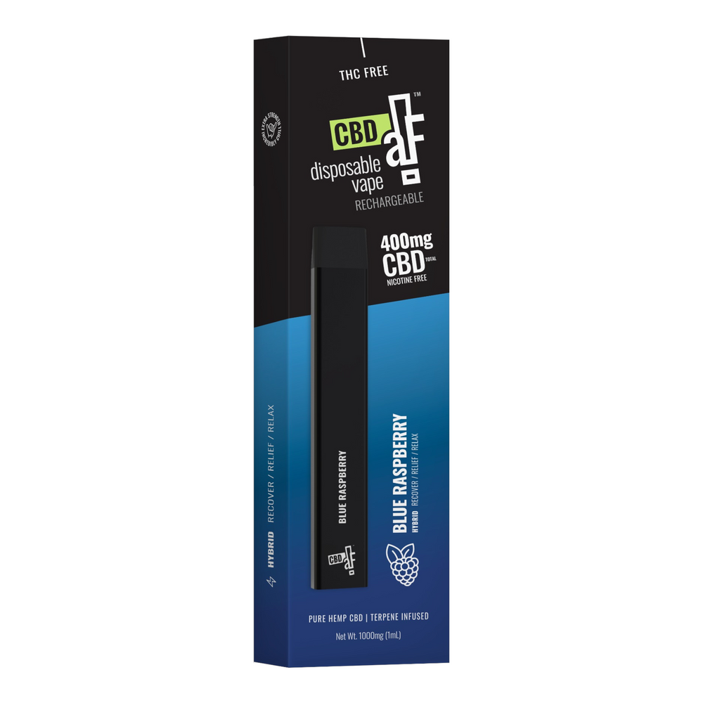 
            
                Load image into Gallery viewer, CBDaF!® Disposable Pen 400mg CBD Isolate Blue Raspberry
            
        