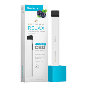 
            
                Load image into Gallery viewer, Sky Wellness 400mg Relax Disposable Pen Blueberry
            
        