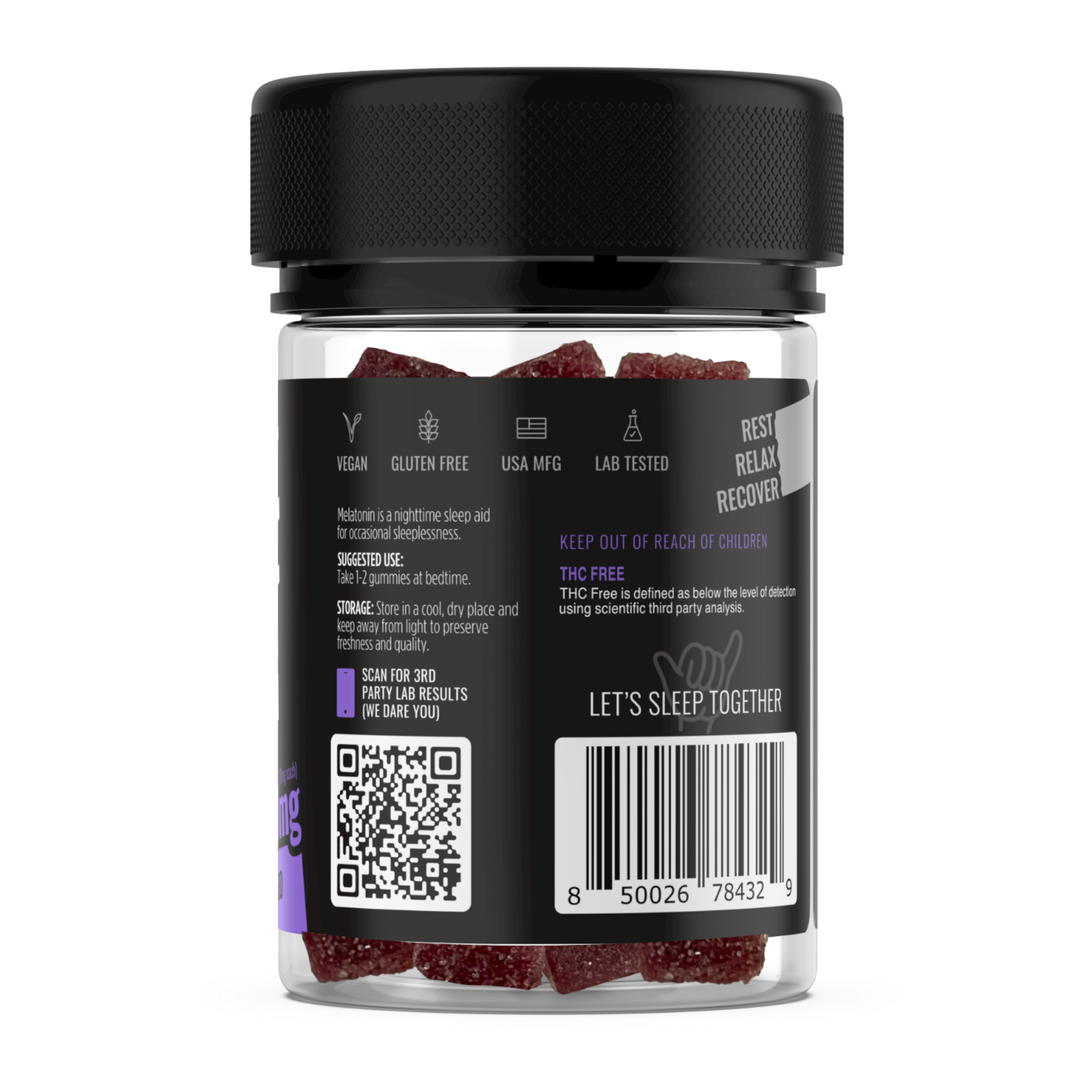 CBDaF!® Sleep Gummies 400mg 20ct Snoozeberry CBN + Melatonin