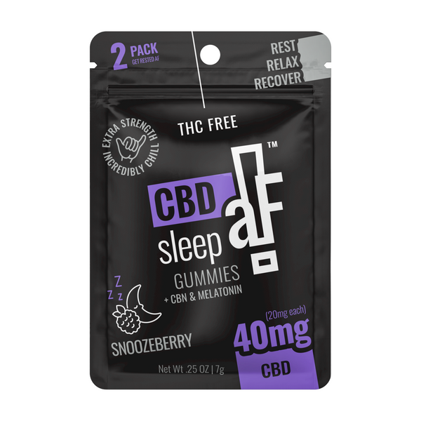 CBDaF!® Sleep Gummies 40mg 2 Pack Snoozeberry CBN + Melatonin