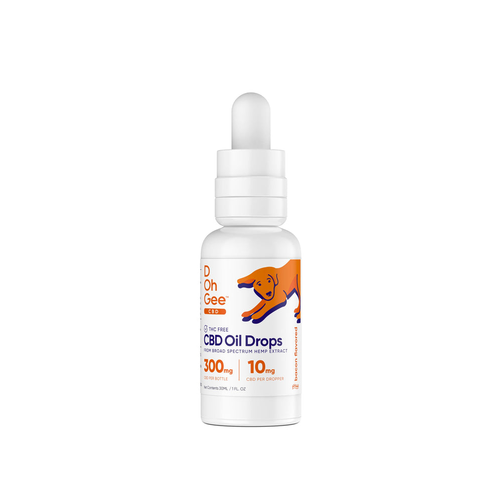 Bacon Flavored C-B-D Dog Oil Drops 300 Milligrams