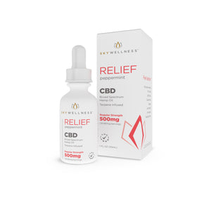 
            
                Load image into Gallery viewer, CBD Relief Oil Drops 500mg Peppermint
            
        