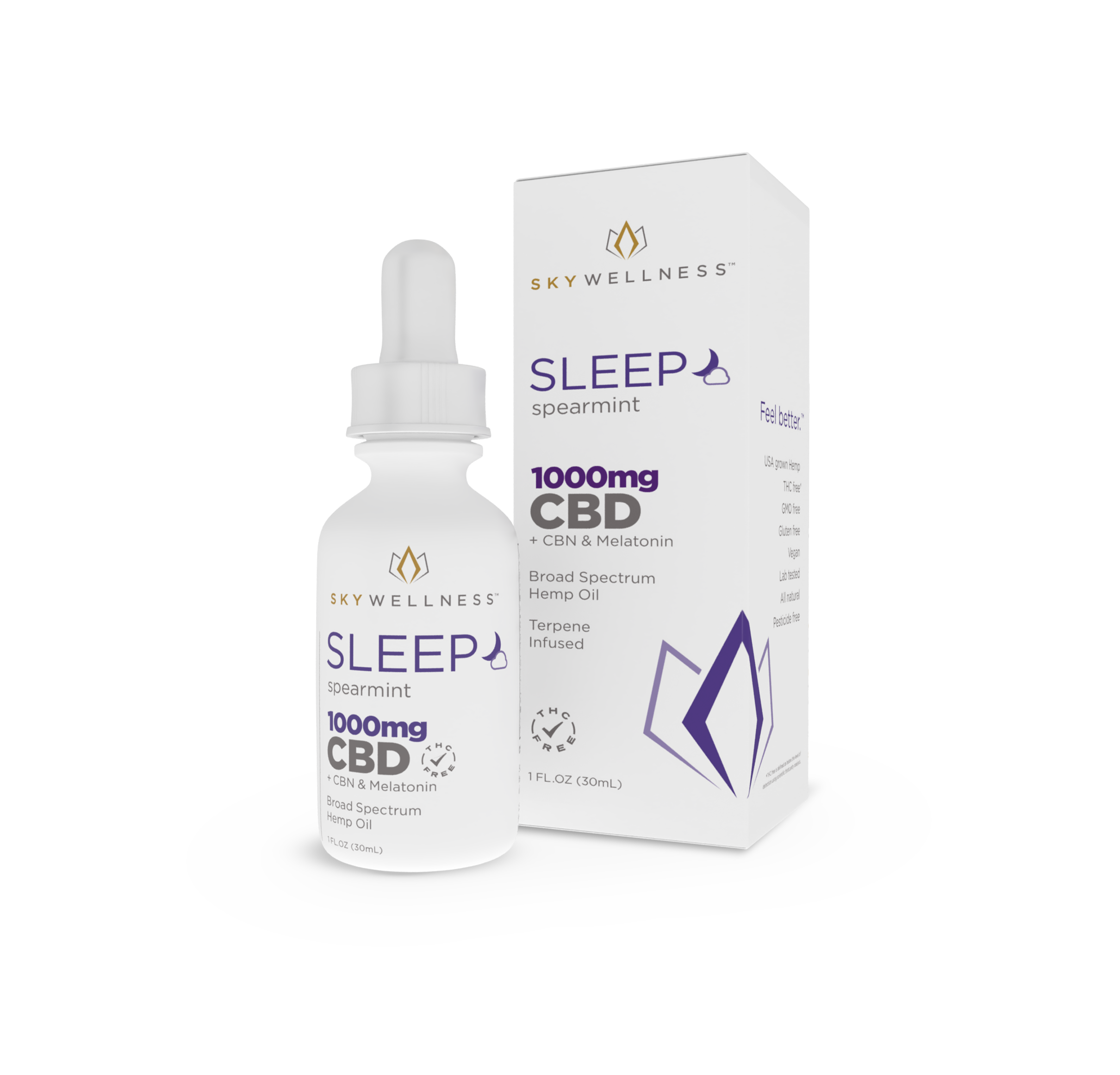 CBD Sleep Oil Drops 1000mg + CBN + Melatonin