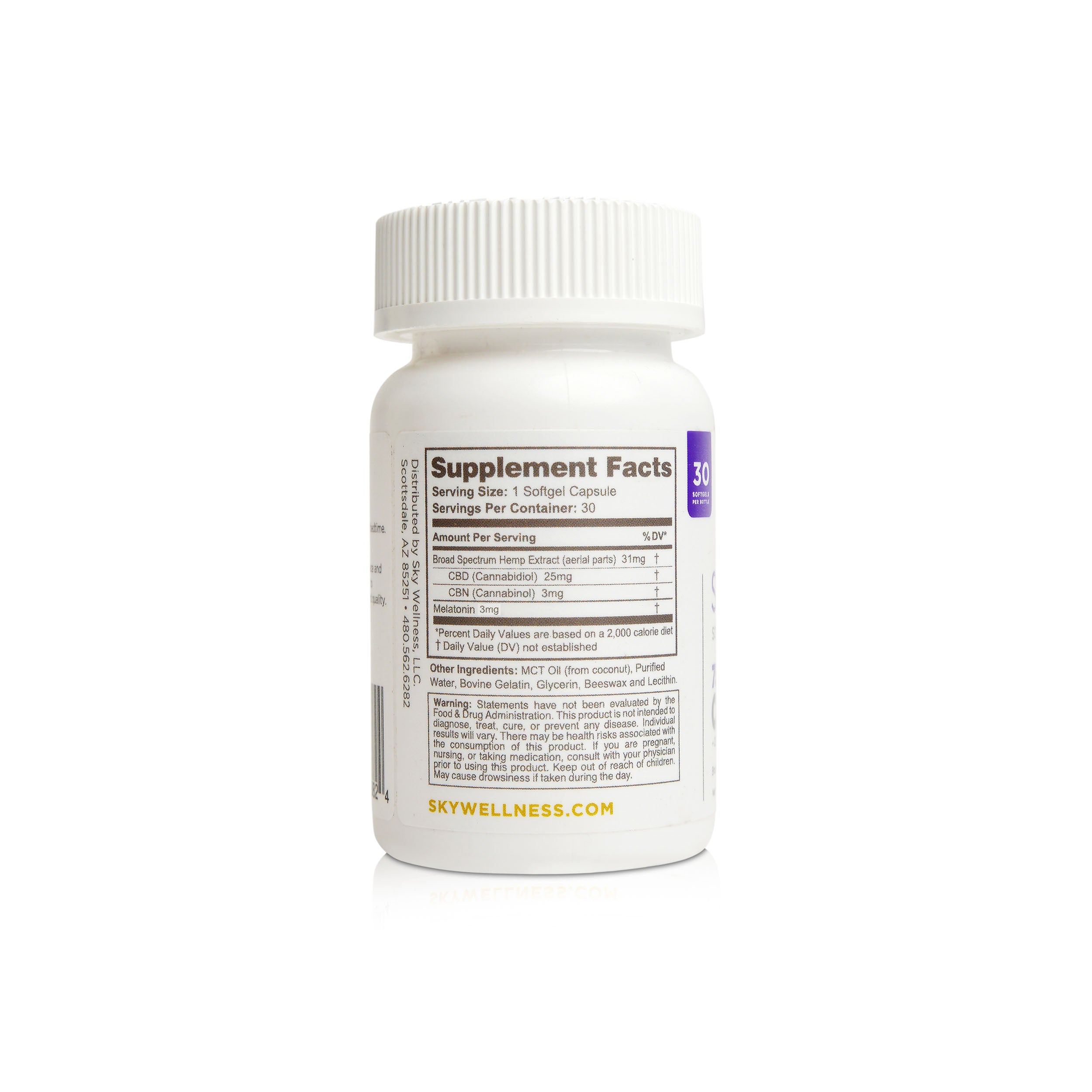 30-Count 750-Milligram C-B-D Sleep Softgels with CBN and Melatonin