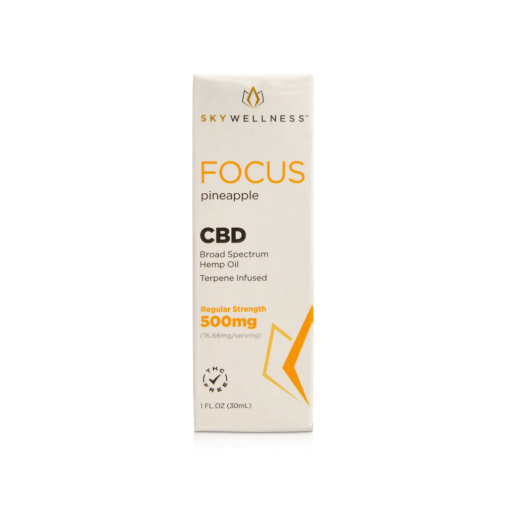 
            
                Load image into Gallery viewer, Pineapple Flavored C-B-D Focus Oil Drops 500 Milligrams
            
        