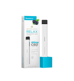 
            
                Load image into Gallery viewer, Sky Wellness 400mg Relax Disposable Pen Blueberry
            
        