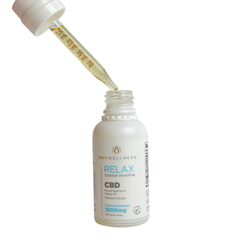
            
                Load image into Gallery viewer, CBD Relax Oil Drops 1500mg Tropical Smoothie
            
        