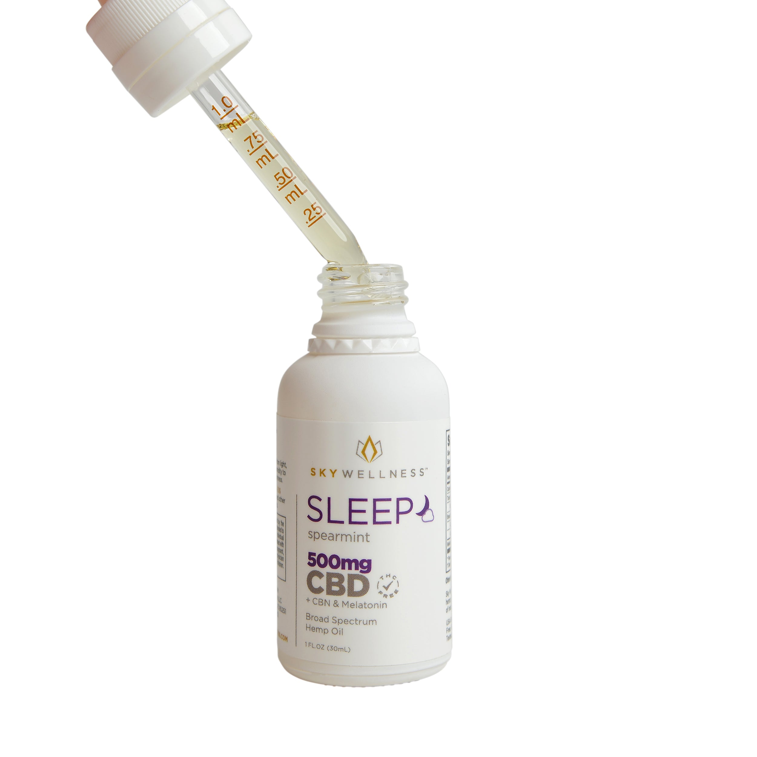 CBD Sleep Oil Drops 500mg + CBN + Melatonin