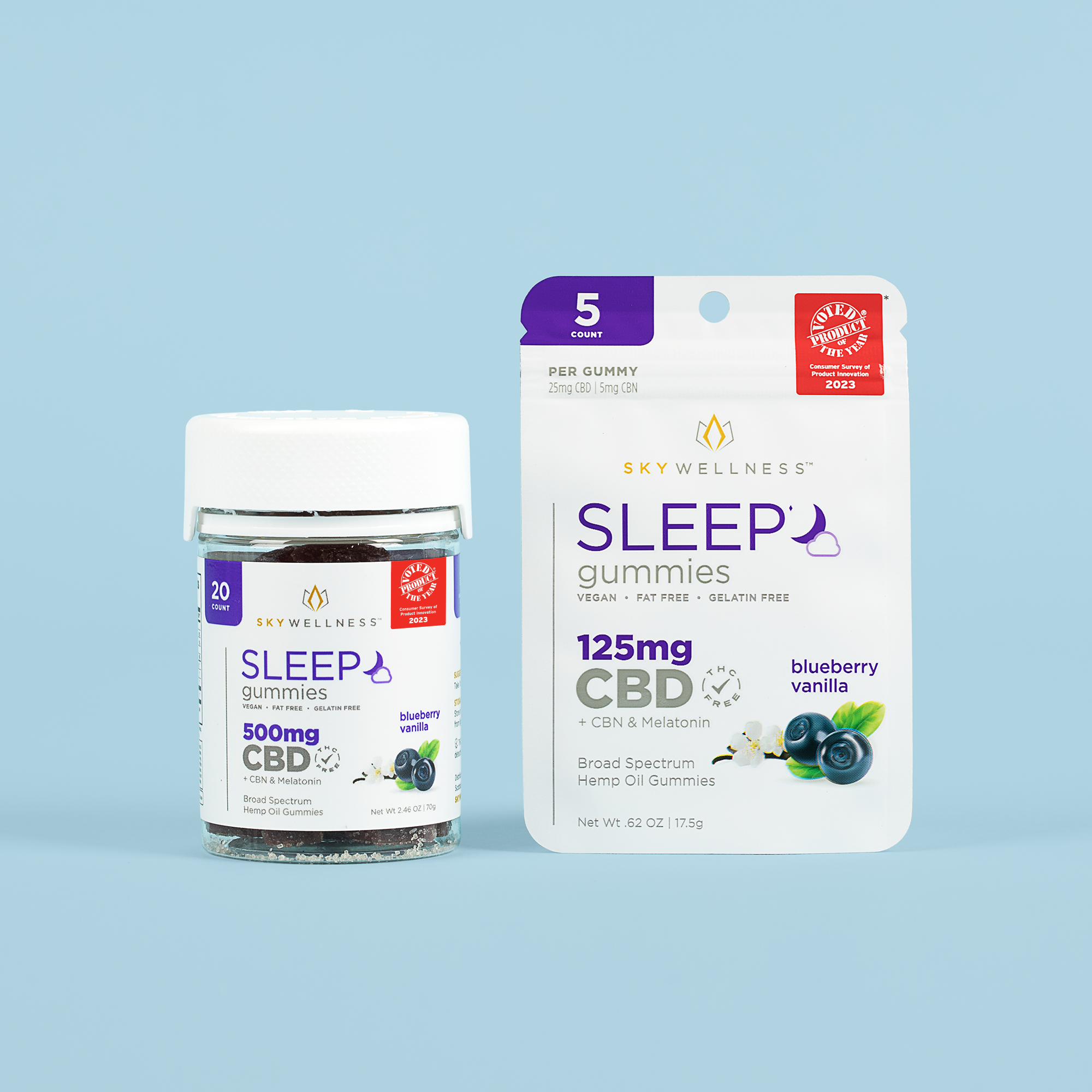 CBD Sleep Gummies 125mg 5ct + CBN + Melatonin